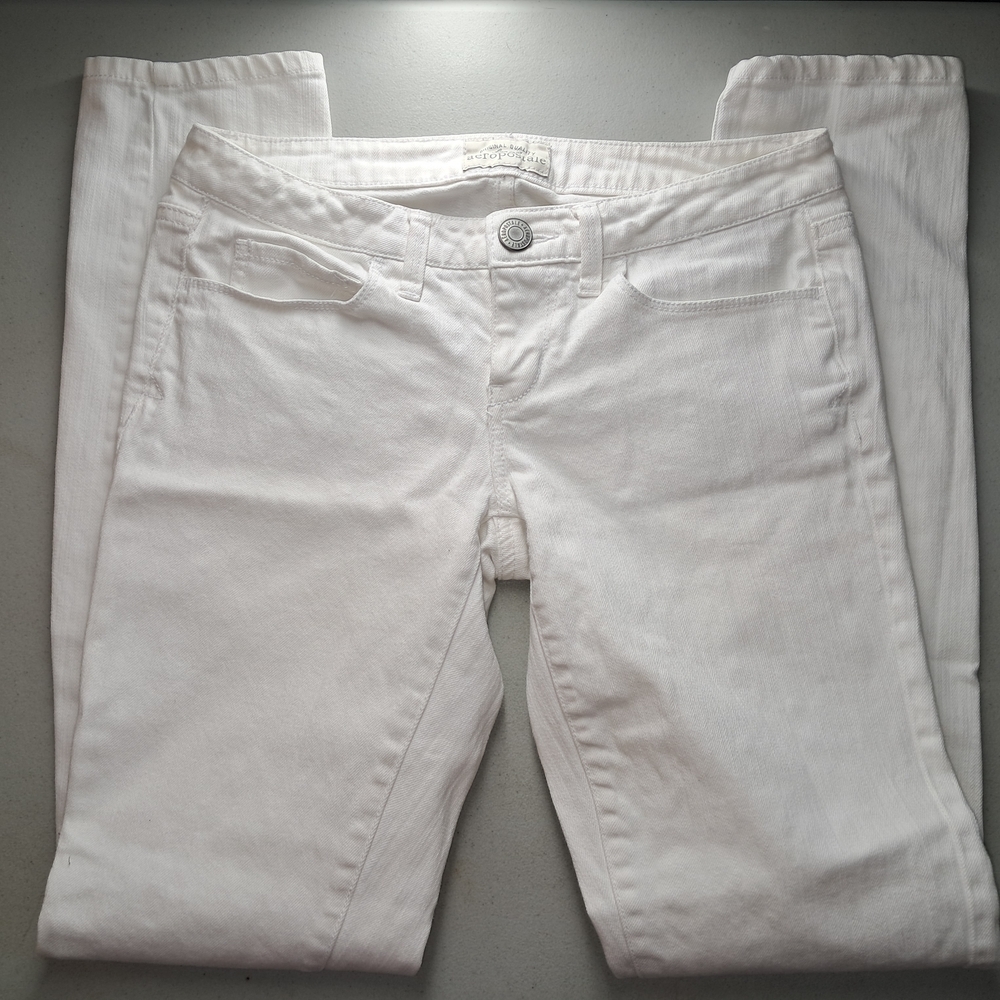 Aeropostle Ashley Ultra Skinny White Jeans Size 1/2 Reg